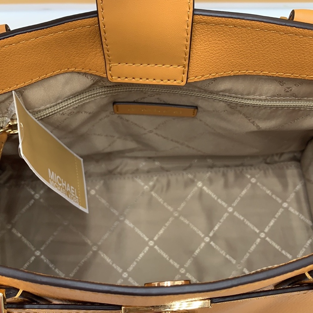 Michael Kors Hamilton Meidum Satchel Shoulder Crossbody Bag CIDER COLOR - Picture 8 of 14